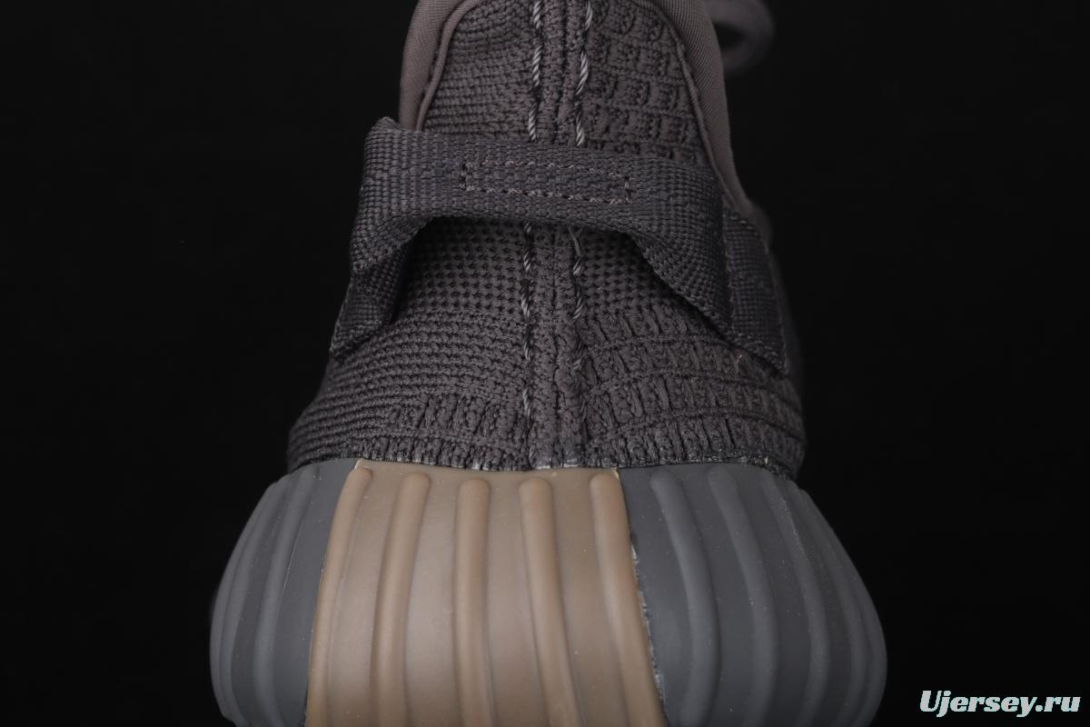 Adidas Yeezy Boost 350V2 Cinder FY2903 Darth Coconut 350 second generation hollowed-out side transparent rubber black angel color