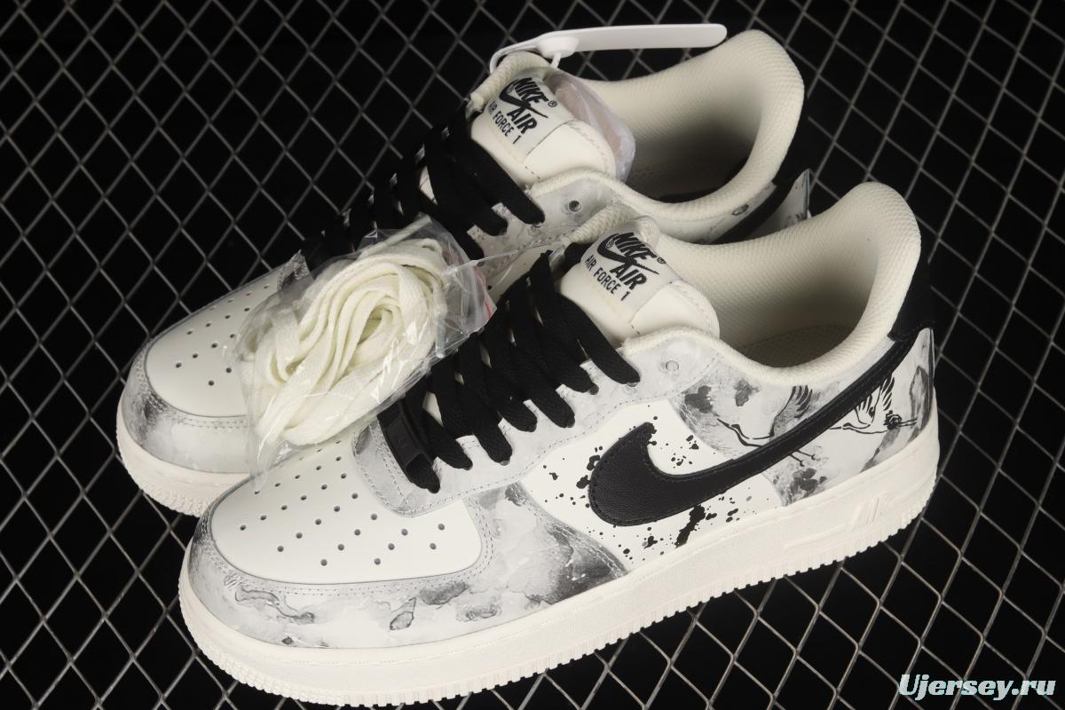 NIKE Air Force 11607 Low landscape ink painting Chinese limelight low-top casual board shoes BL1522-089