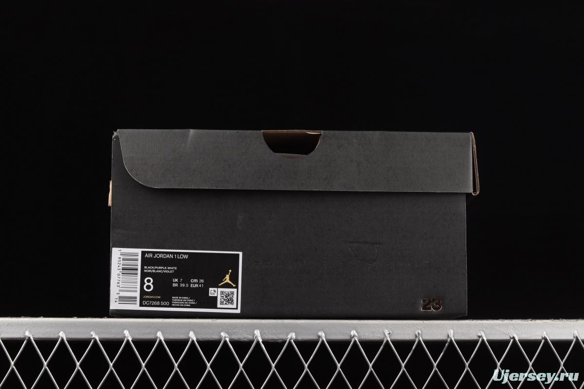 Air Jordan 1 Low Magenta magenta black low gang culture leisure sports board shoes DC7268-500