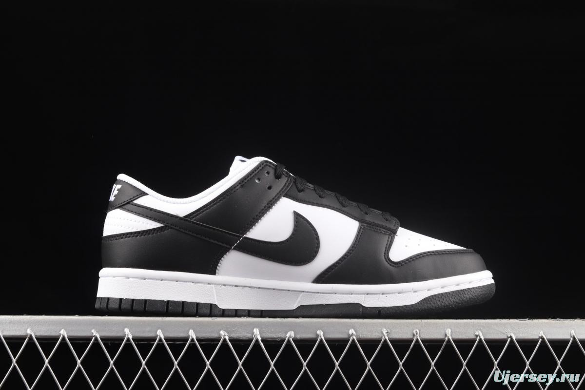 NIKE DUNK Low Next Nature White/Black Environmental Protection Series Black and White Panda 2.0 Leisure Skateboard shoes DD1873-102
