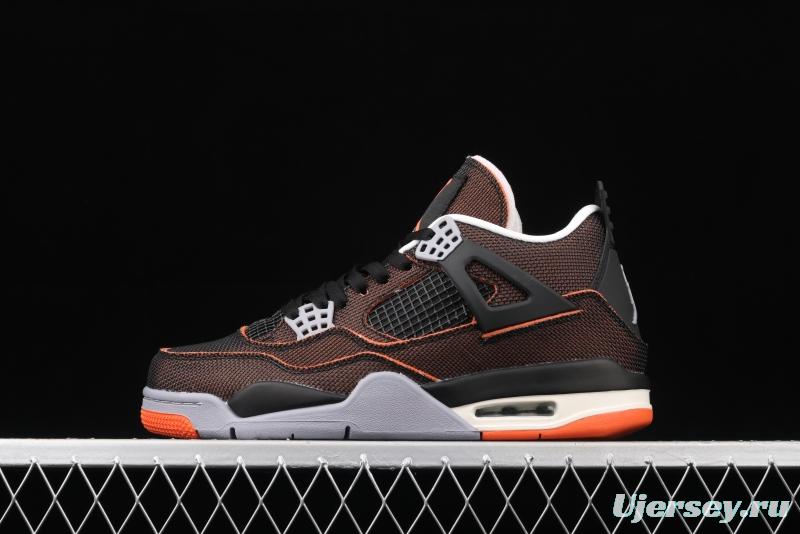 Air Jordan 4 Retro SE Brass Black Orange Sea Star Orange CW7183-100