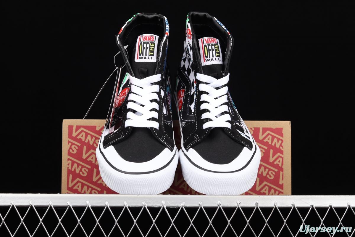 Vans Sk8-Hi 138Decon logo printed side stripes high-end casual high-upper shoes VN0A3MV13P0