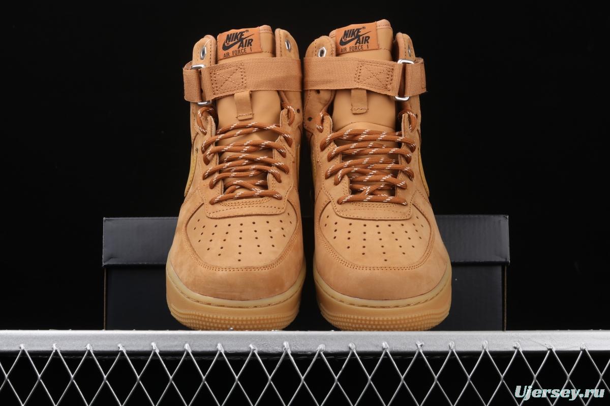 NIKE Air Force 1 High'07 2019 new wheat color high upper shoes CJ9178-200