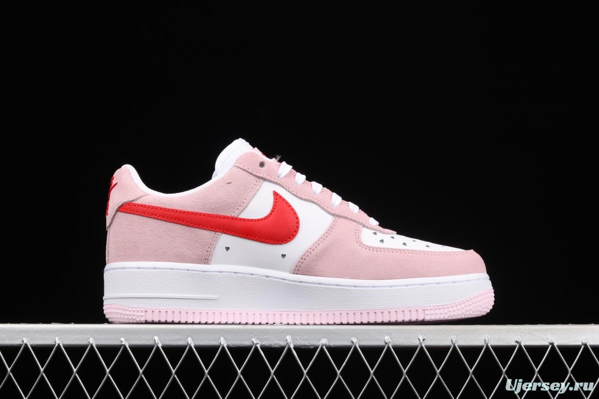 NIKE Air Force 11607 QS Pink Valentine's Day PEACEMINUSONE same style DD3384-600