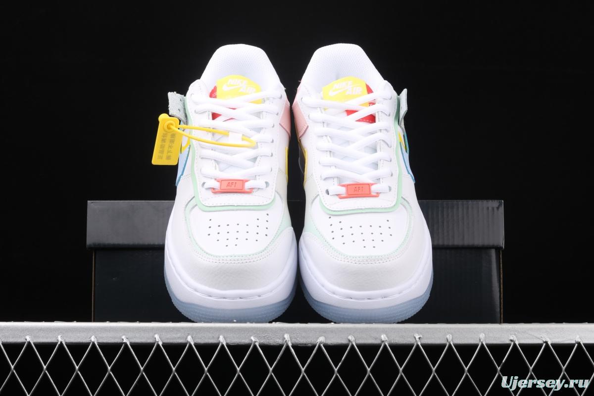 NIKE Air Force 1 ShAdidasow light weight heightened low-top board shoes CW2630-141,