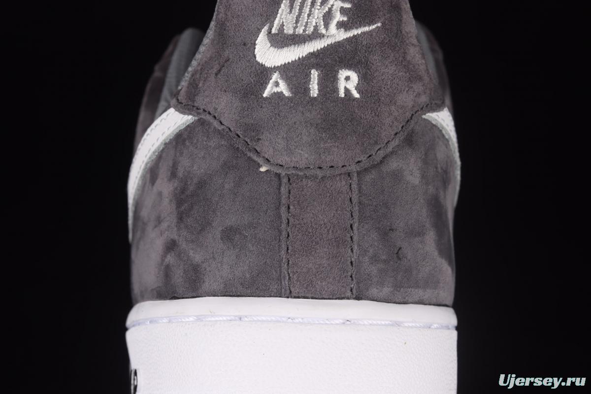 NIKE Air Force 1' 07 Low dark gray suede color matching low-top casual board shoes NT9966-336