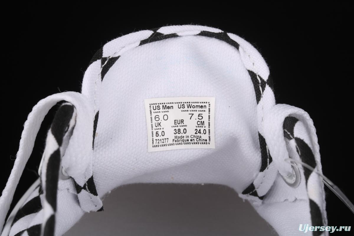 Vans Authentic 2021 summer new Anaheim black and white chessboard VN0A54F75GU lace for lazy half-dragged canvas board shoes
