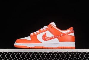 NIKE DUNK Low Cashew Blossom White Orange SB Buckle Breakbackboard Fashion Casual Sneakers DH4401-103