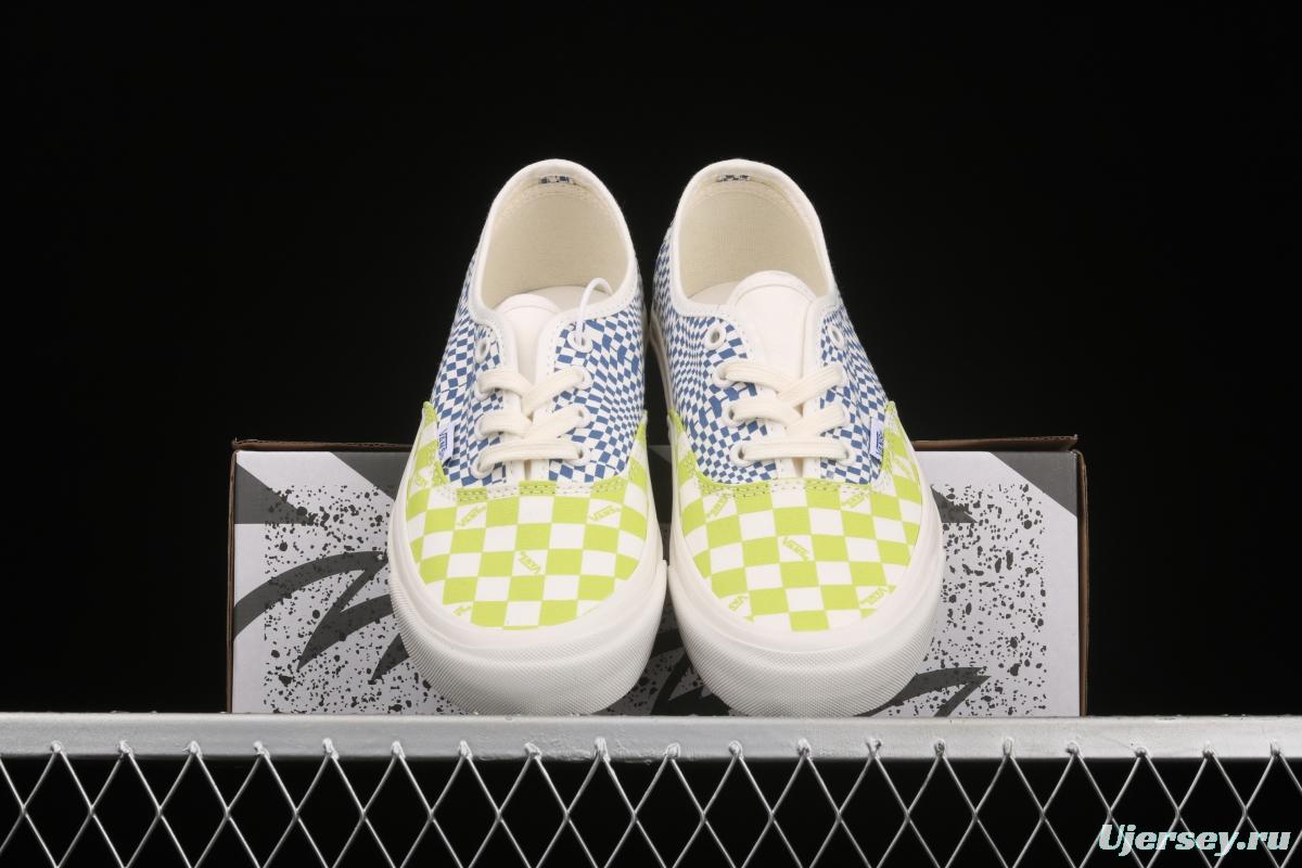 Vans Vault OG Authentic Lx high-end branch line impact color checkerboard retro low-side canvas skateboard shoes VN0A4BV91XQ1