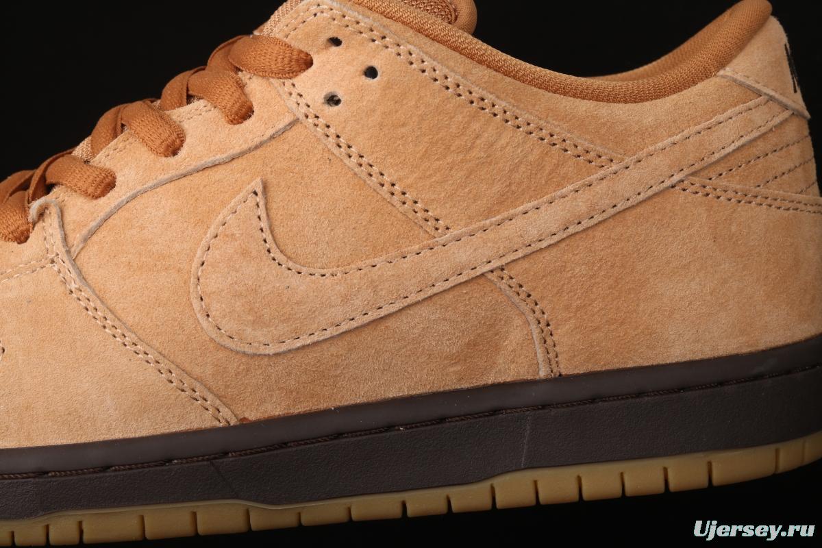 NIKE SB DUNK Low Pro wheat color deciduous yellow low-side sports skateboard shoes BQ6817-204