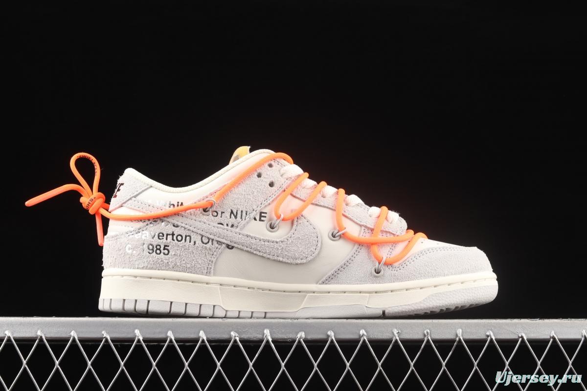 OFF-White x NIKE DUNK Low OW SB buckle rebound fashion casual board shoes DJ0950-108