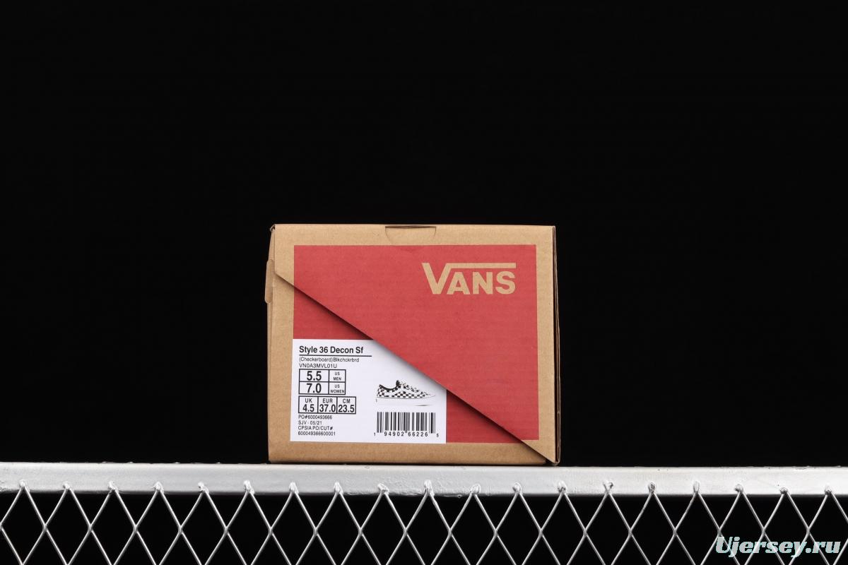 Vans Style 36 Decon SF modified PEACEMINUSONE small head half-moon Baotou checkerboard casual board shoes VN0A3MVL01U