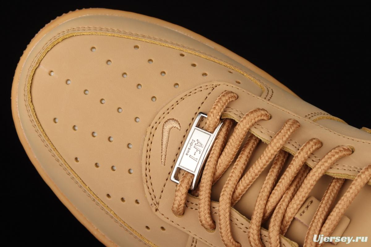 Supreme x NIKE Air Force 1 Low AF1 co-branded wheat color low-top casual board shoes DN1555-200