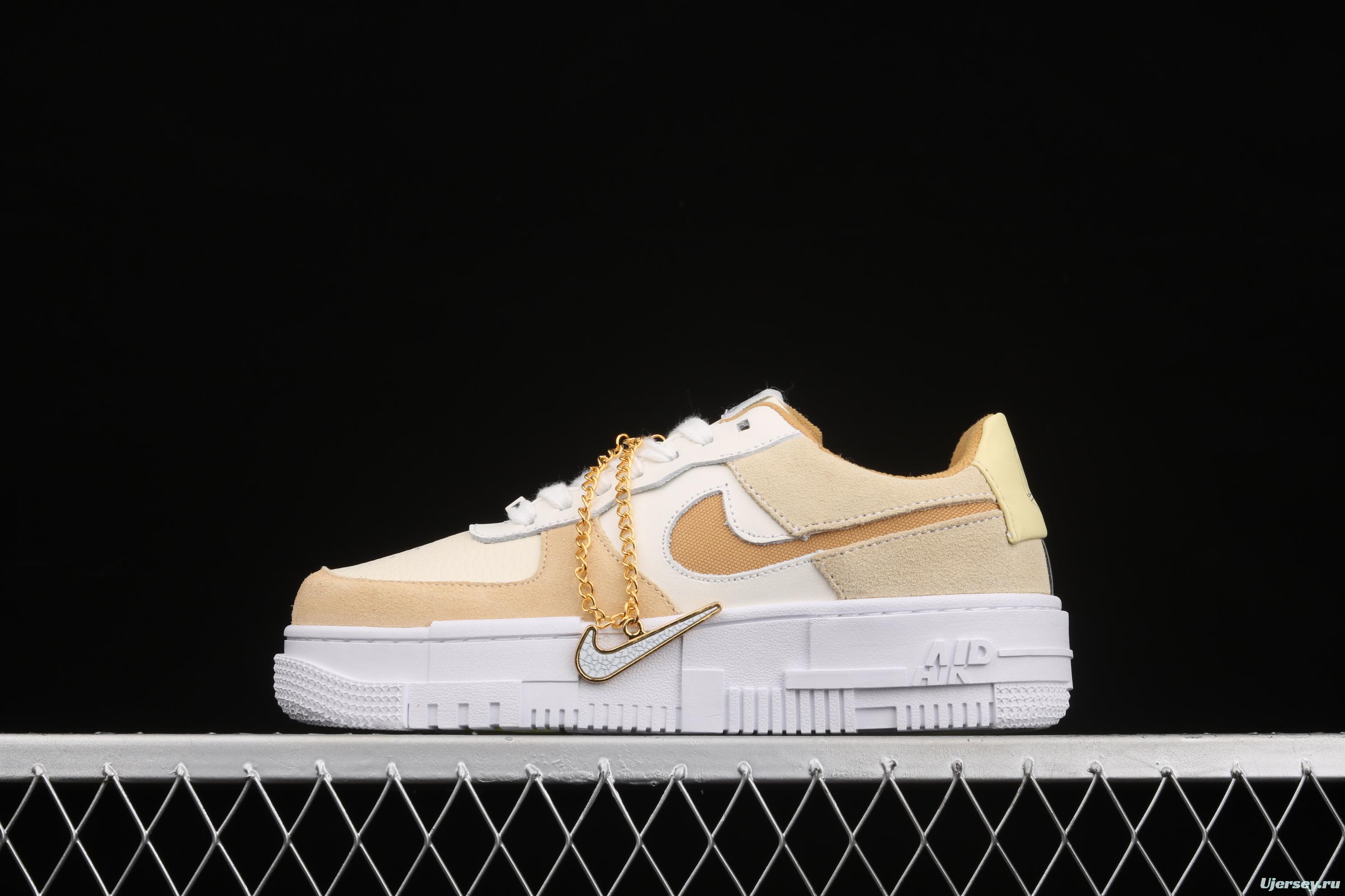 NIKE Air Force 1 Pixel deconstructing wind low-top casual board shoes DH3856-100