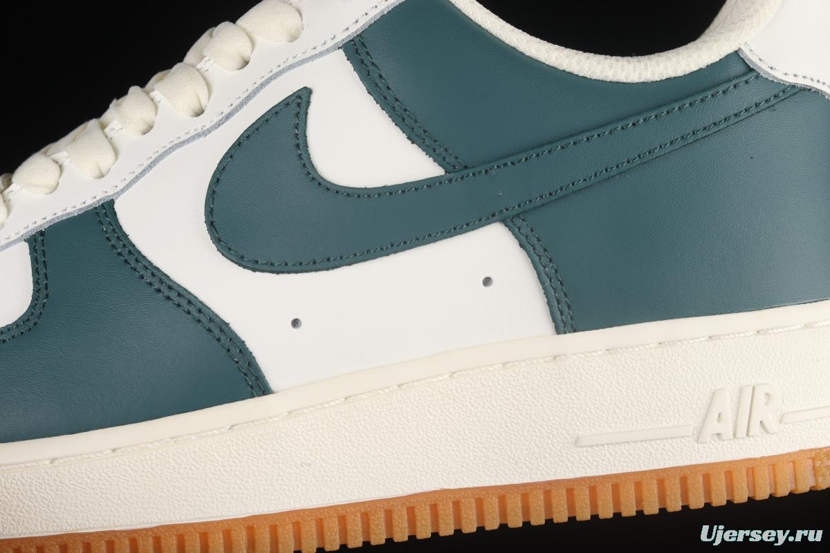 NIKE Air Force 1x07 Low rice white, dark green, low-top casual board shoes AQ2312-306