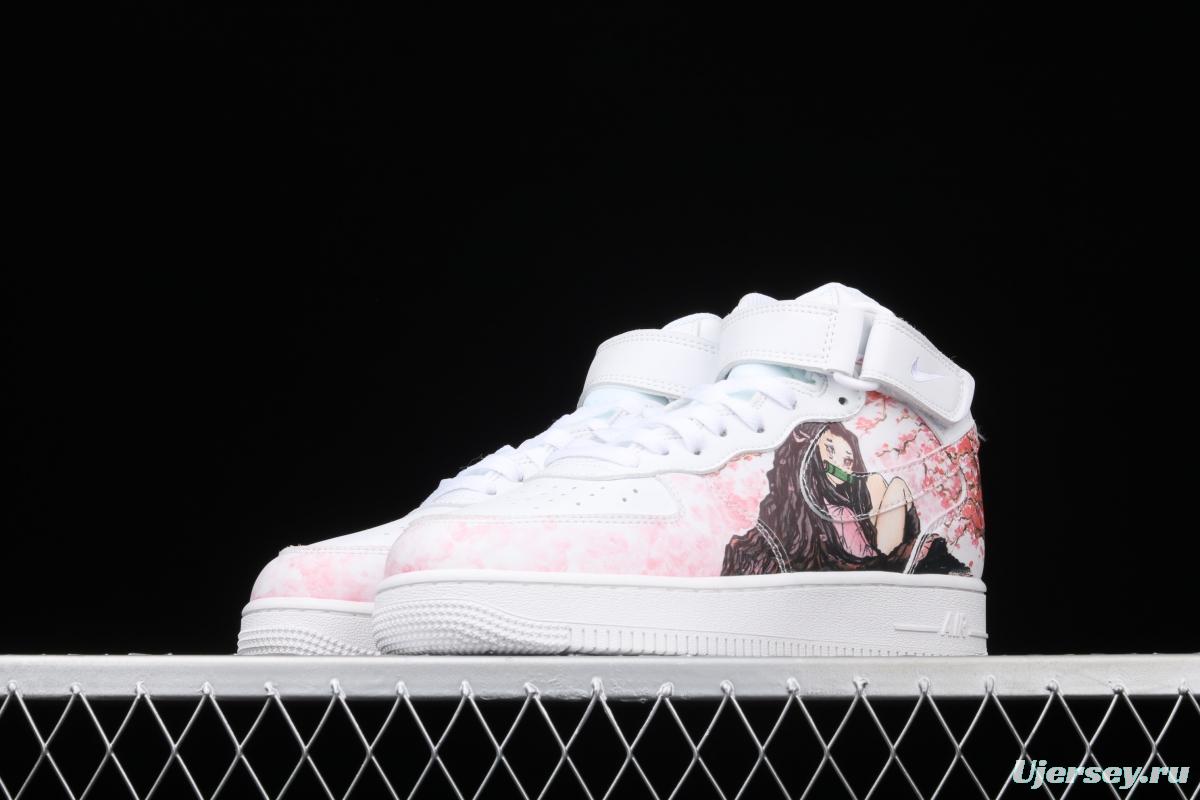 NIKE Air Force 1 Mid Japan Limited Sea Thief King Joint name Zhongbang Board shoes AQ8020-601