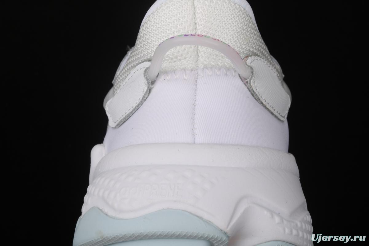 Adidas Originals Ozweego J EF6315 Darth clover retro 3M reflective breathable running shoes