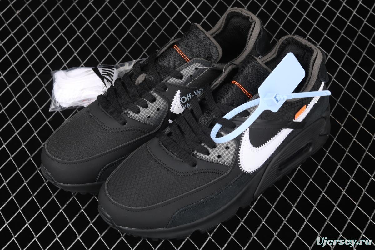 OFF-White x NIKE Air Max 90 OW joint limited edition classic air cushion running shoes AA7293-001