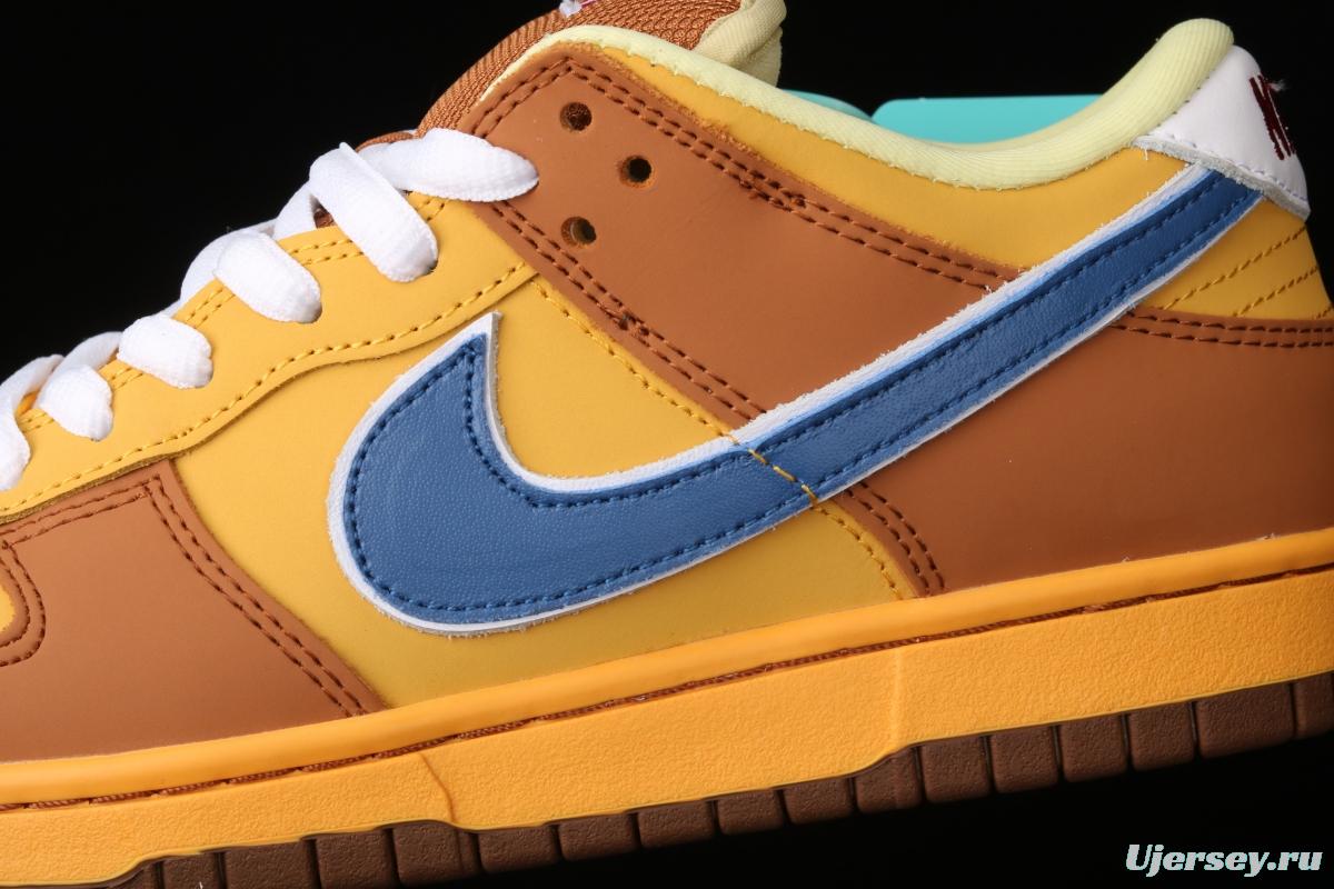 Nike DUNK Low Newcastle Brown Ale TS with the same yellow beer super-limited color matching Newscale low-top skateboard shoes 313170-741