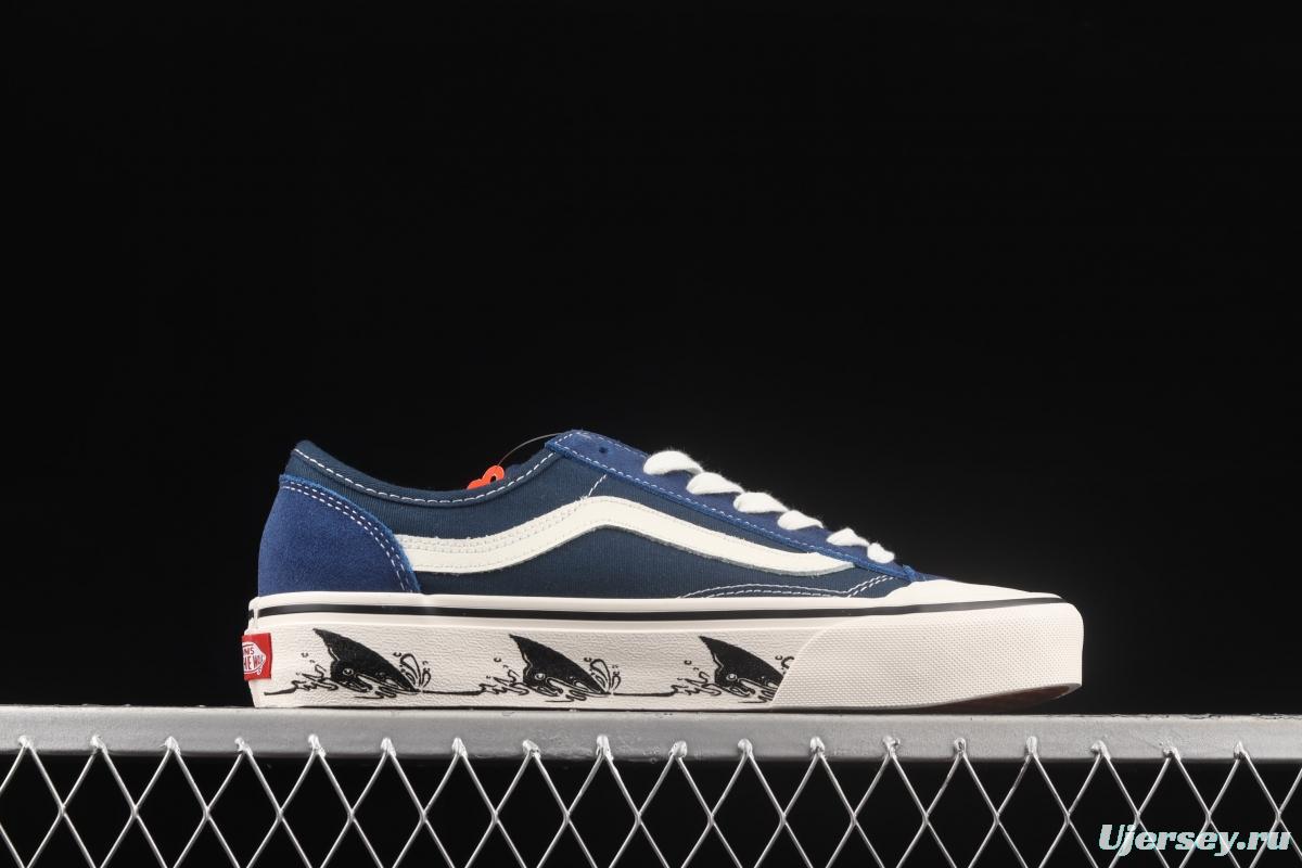 Vans Style 36 SF Klein blue shark side striped low-top casual board shoes VN0A6WKT6QD