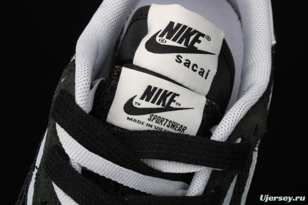 Sacai x NIKE VaporWaffle 3.0marathon deconstruction design avant-garde deformable three-layer bottom leisure jogging shoes CV1363-001