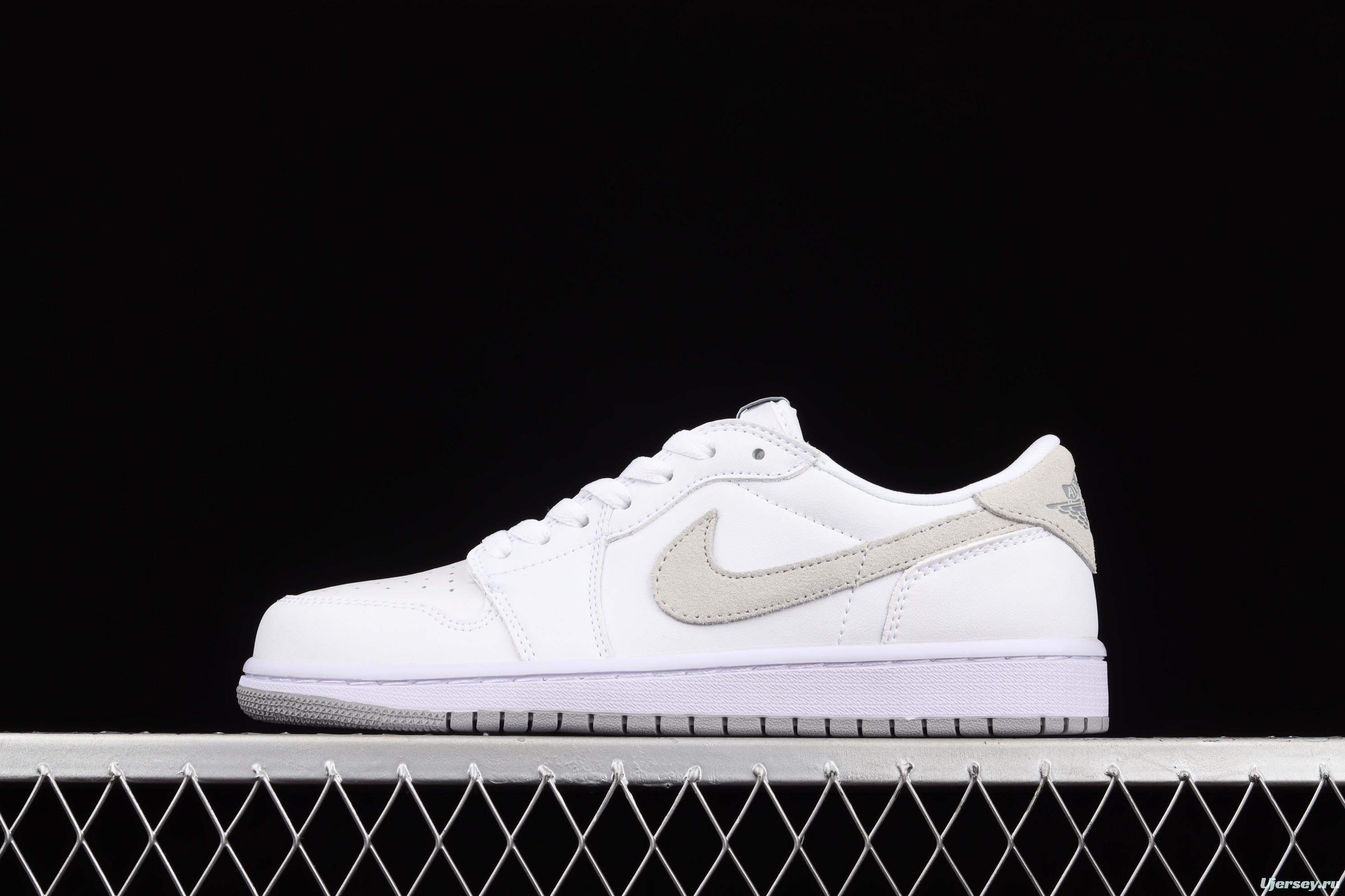 Air Jordan 1 Low OG white-gray low-top basketball shoes CZ0858-100