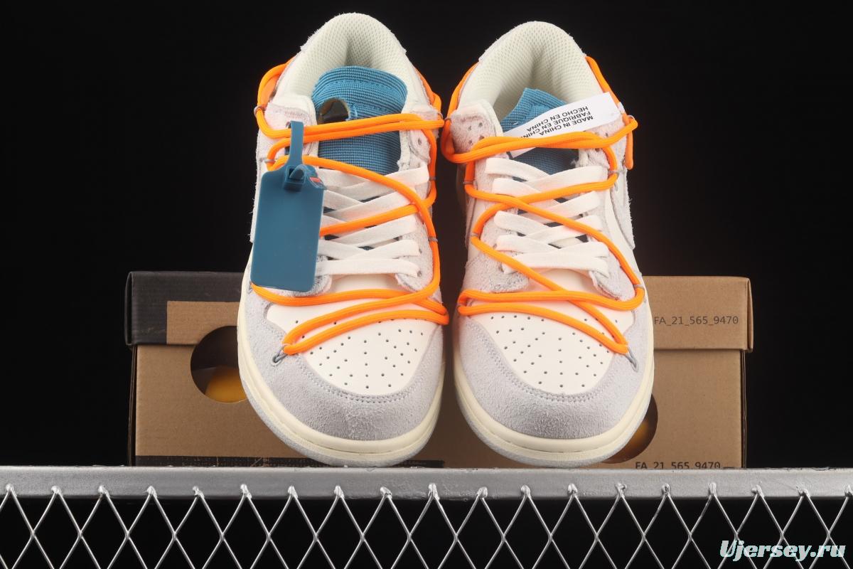 OFF-White x NIKE DUNK Low OW SB buckle rebound fashion casual board shoes DJ0950-119