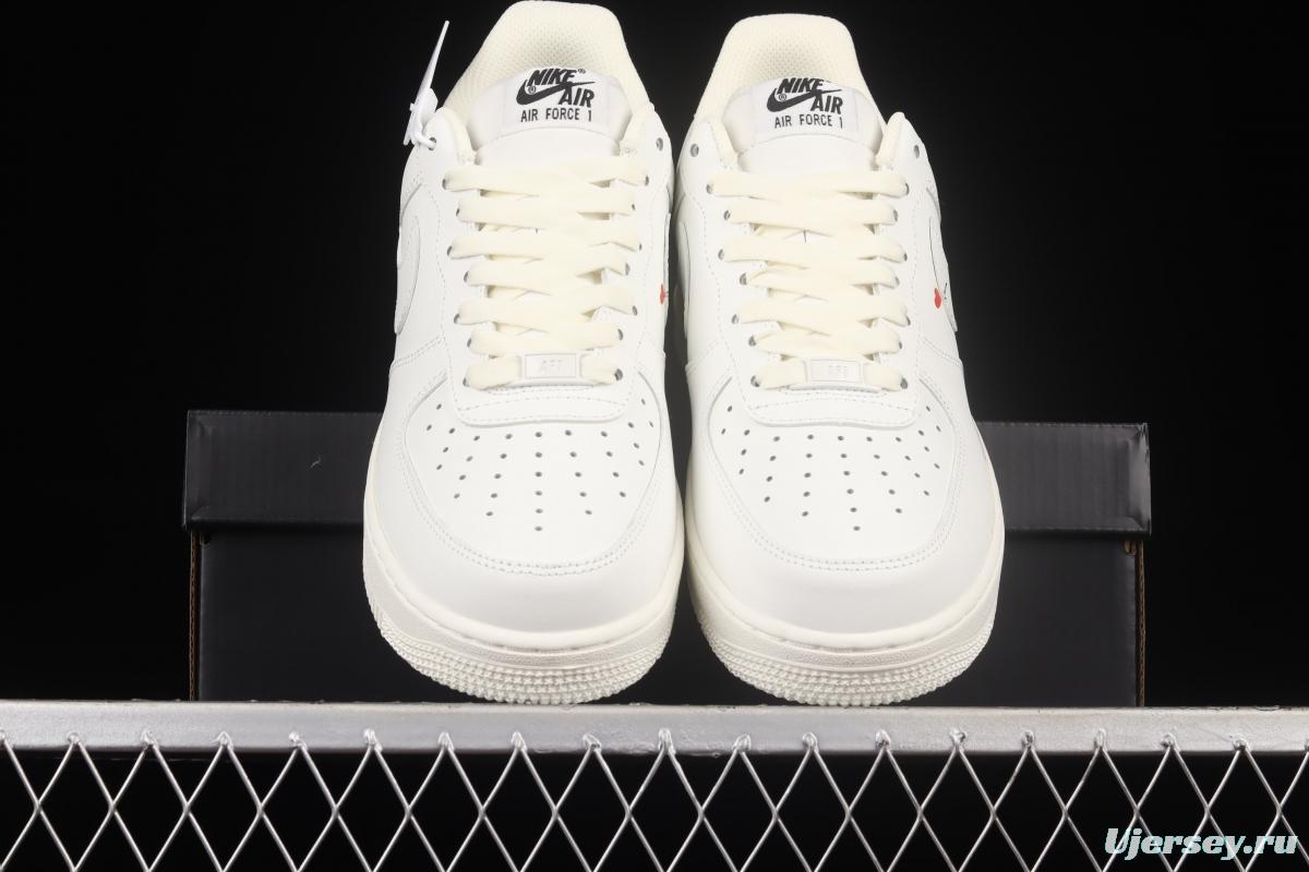 NIKE Air Force 1: 07 Low Valentine's Day love limited color matching low-top casual board shoes LZ5988-505