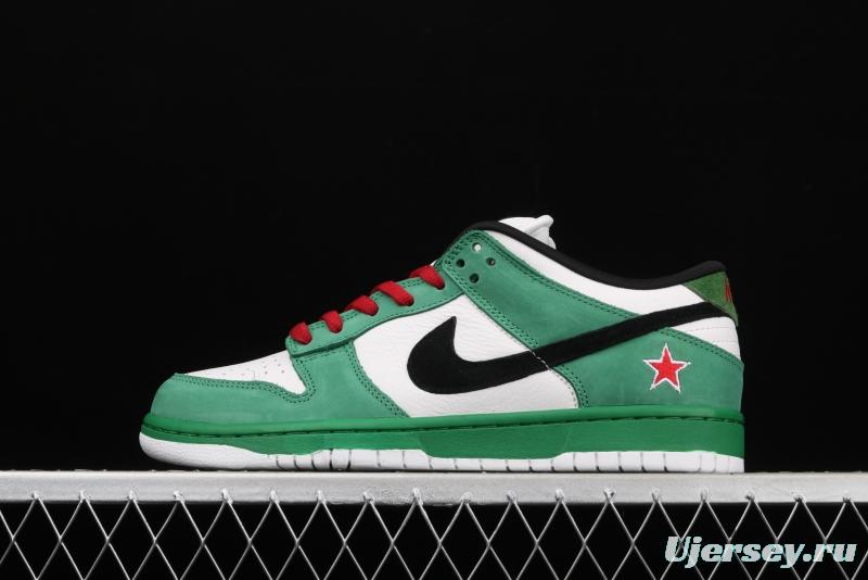 NIKE DUNK SB LoW Heineken Heineken over-limit low-top sports and leisure board shoes 304292-302