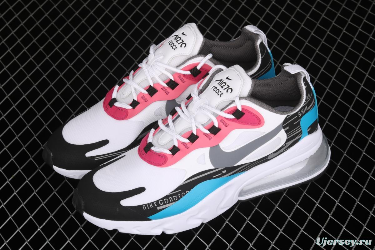 NIKE Air Max 270React new high-frequency mesh function half-palm air cushion running shoes DA4303-100