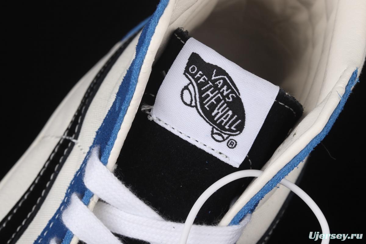 Vans Sk-Hi 38 DX blue-and-white high-top casual shoes VN0A4BVB21R