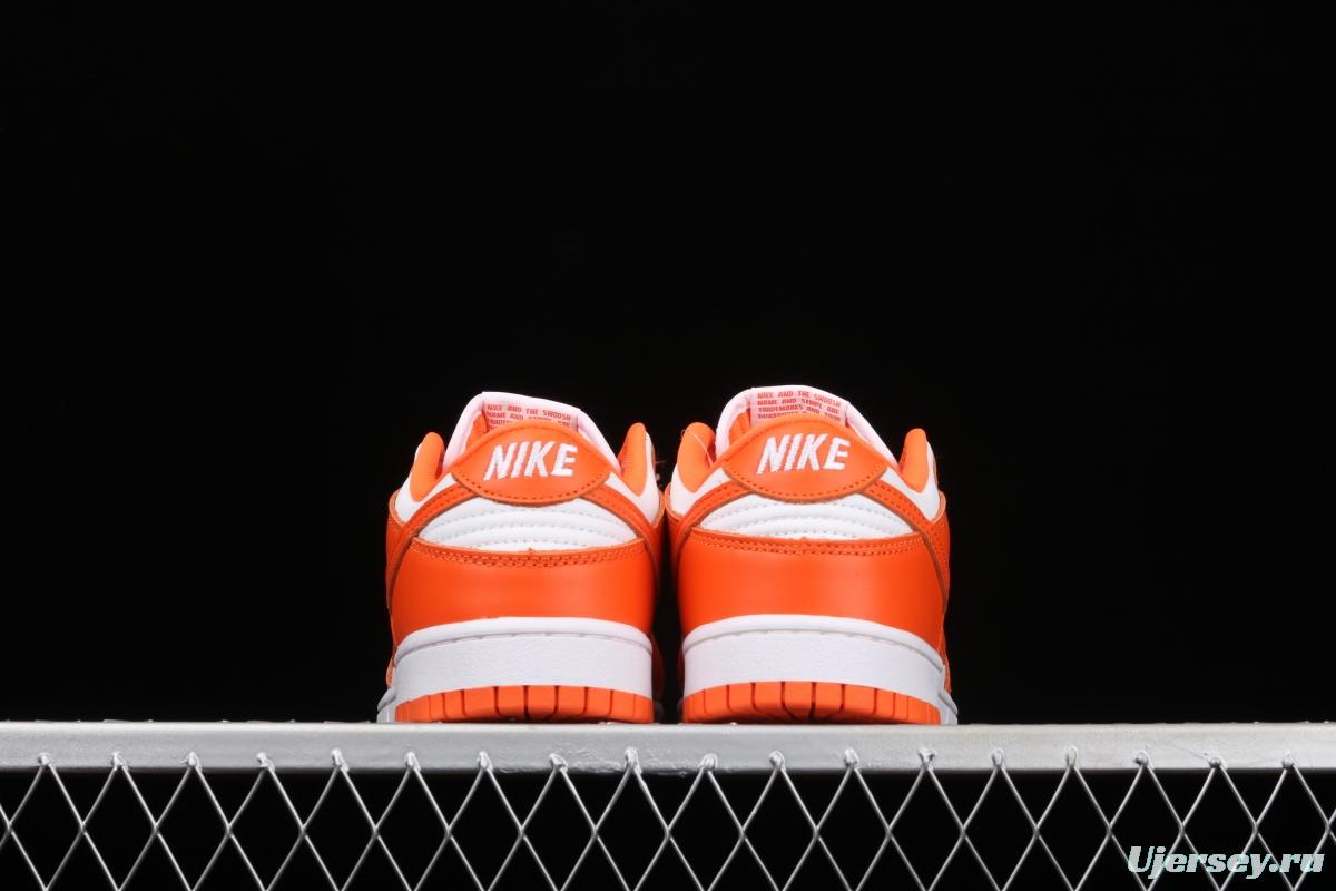 NIKE SB DUNK Low Pro Syracuse White Orange head and low Top Leisure Board shoes CU1726-101