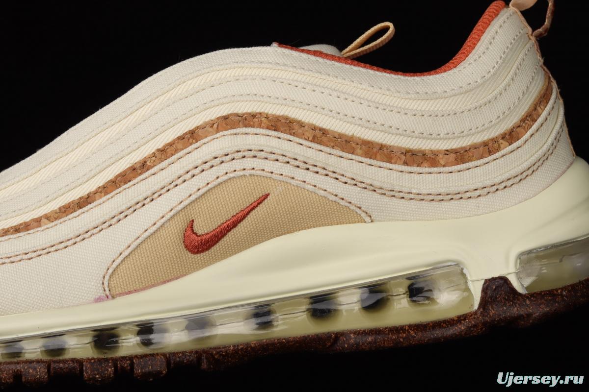 NIKE Air Max 97 SE bullet milk tea embroidered air cushion running shoes DC3986-100