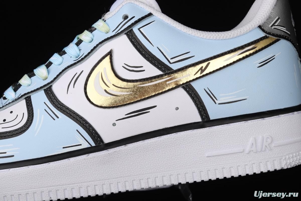 NIKE Air Force 11607 Low two-dimensional theme ice and snow strange color matching low-top casual board shoes CW2288-212