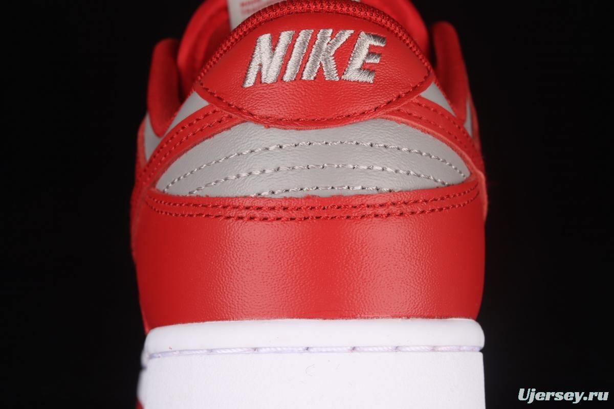 NIKE DUNK Low Retro Medium Grey gray-red color SB buckle rebound fashion leisure board shoes DD1391-002