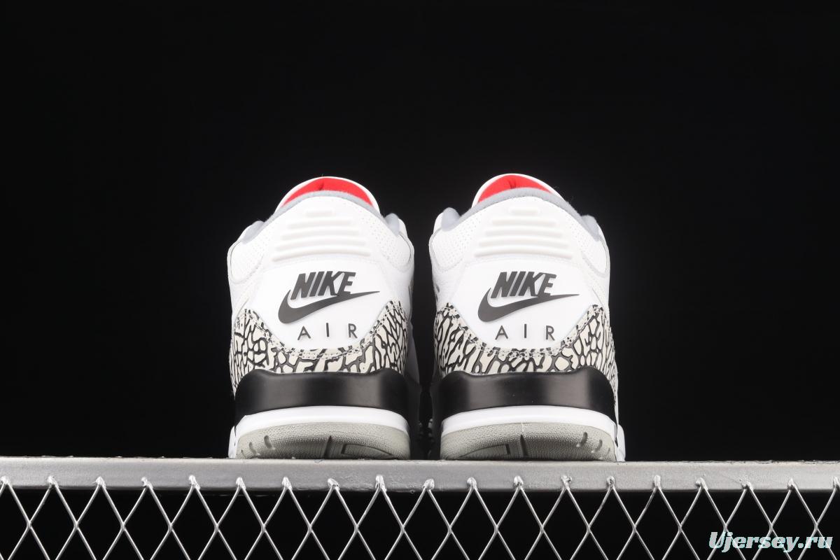 Air Jordan 3 TiNIKEer Hatfield AJ3 Joe 3 manuscript White cement Hook AV6683-160