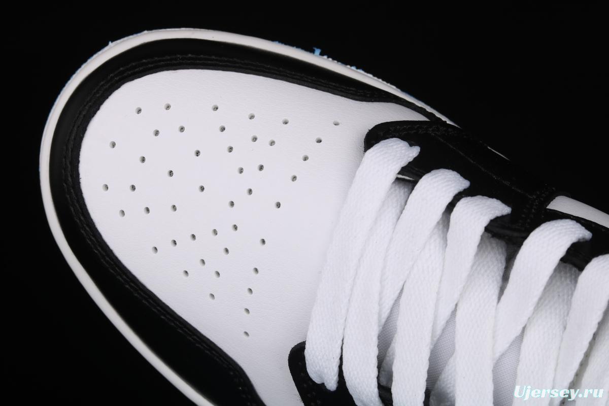 Air Jordan 1 Mid SE black, white and blue BQ6472-102