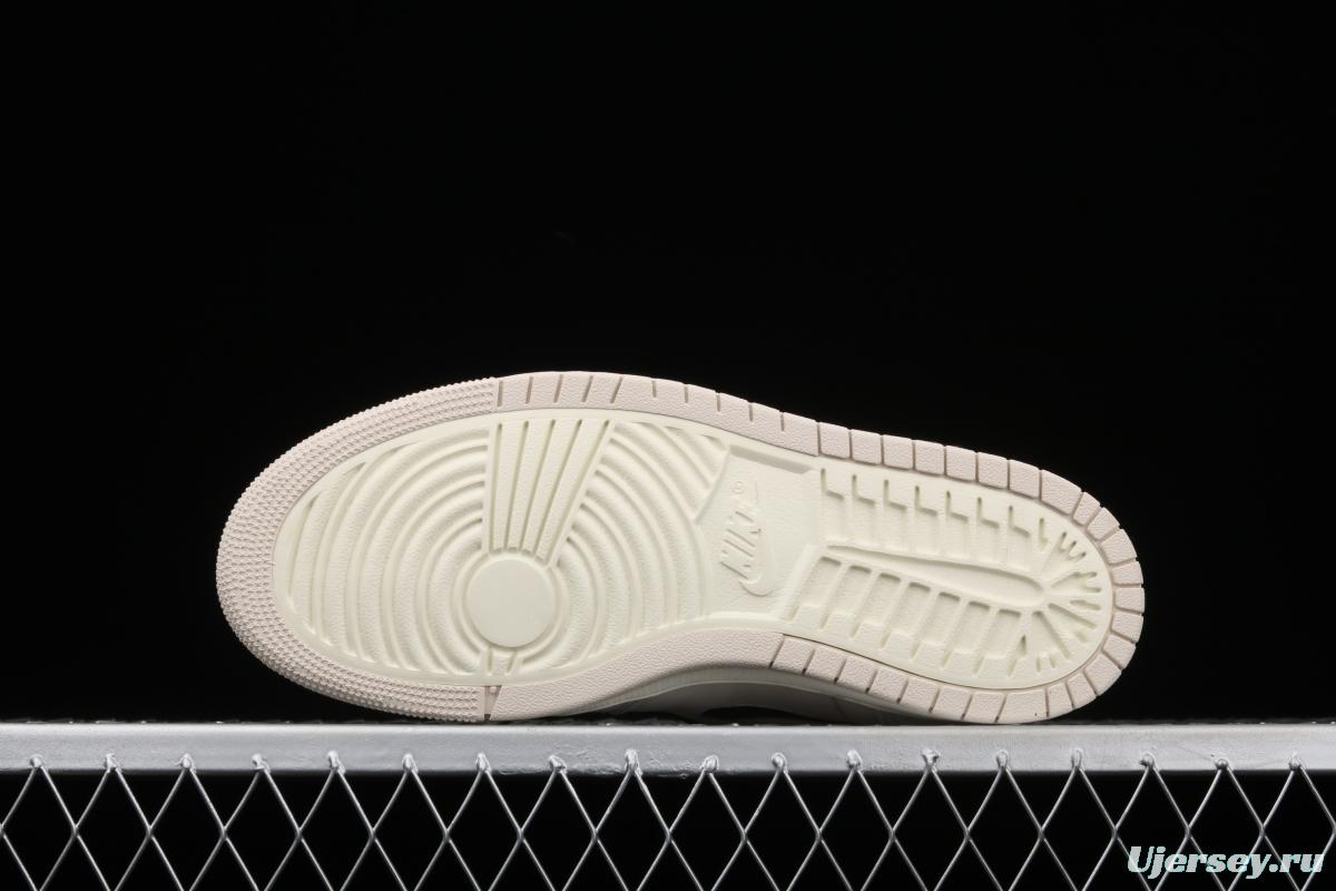 Air Jordan 1 Zoom Air CMFT Summit White Pearl Milk Tea Rice White CT0979-100