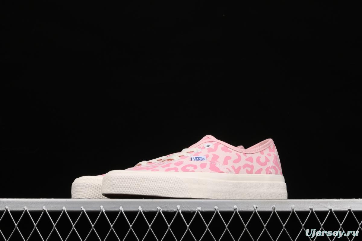 Vans Vault OG Authentic LX pink leopard print high-end regional vulcanized canvas low-top casual board shoes VN0A38GRR89