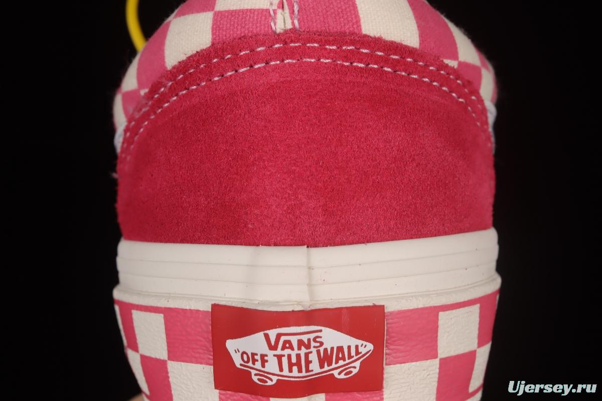 Vans Style 36 Anaheim Pink and White Checkerboard Low Help Casual Board Shoes VN0A38GF2U9