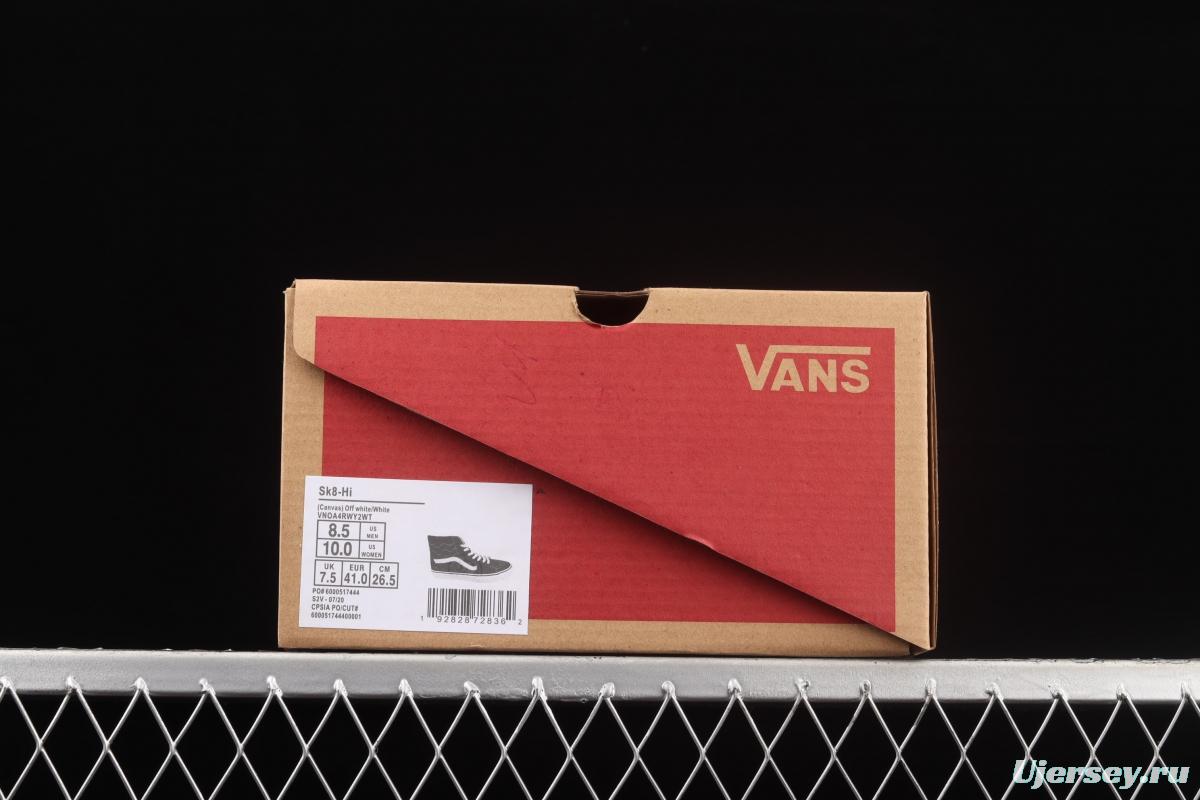 Vans Sk8-Hi joint line design black classic high-top casual board shoes VN0A4RWY2WT
