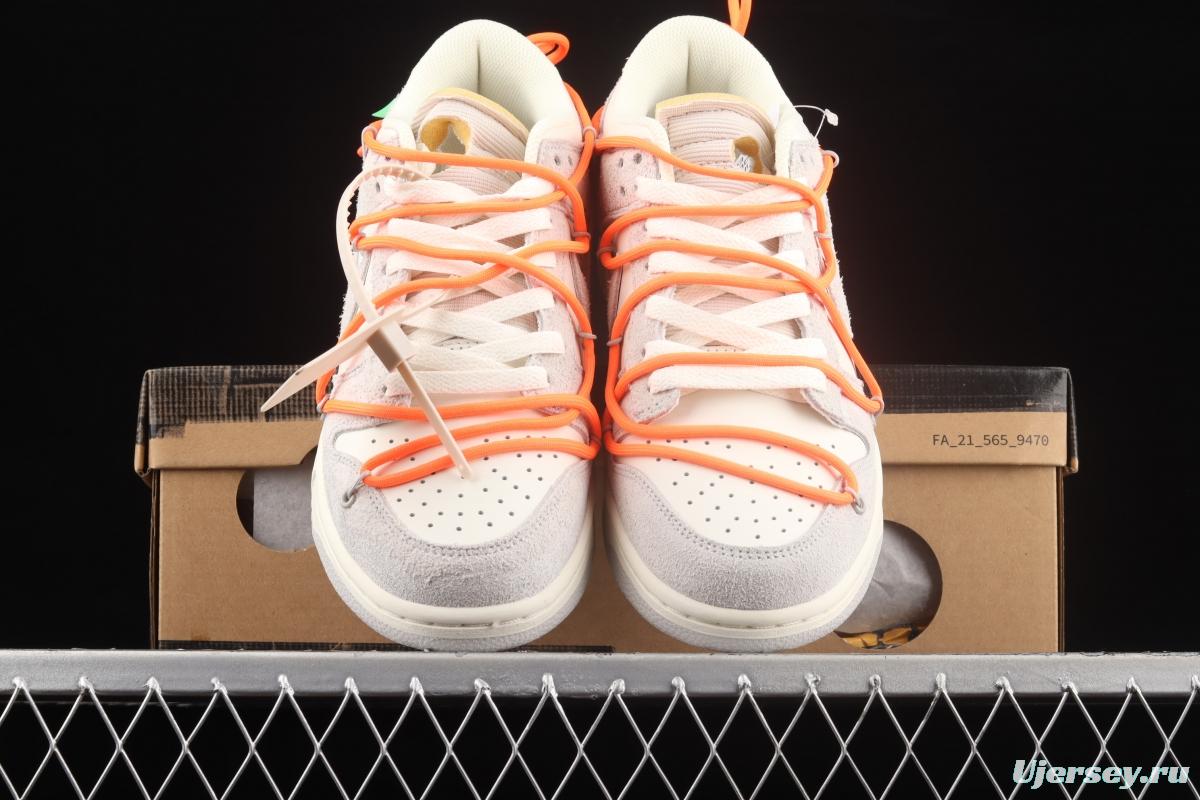 OFF-White x NIKE DUNK Low OW SB buckle rebound fashion casual board shoes DJ0950-108