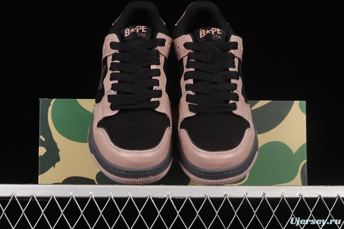 Human MAdidase Bape Sta Sk8 To Nigo trend godfather Nigo brand ape head classic skateboard shoes leisure sports board shoes 1G801009I black powder