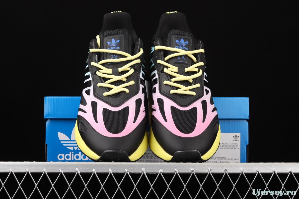 Adidas ZX 2K Boost 2.0 GY8283 2021 Summer New Clover Popcorn vintage running shoes