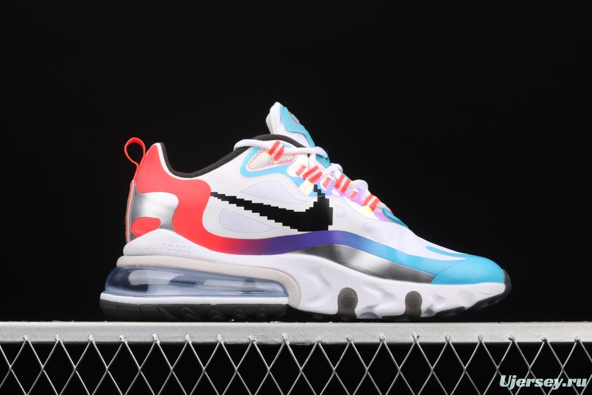 NIKE Air Max 270React new high-frequency mesh function half-palm air cushion running shoes DC0833-101