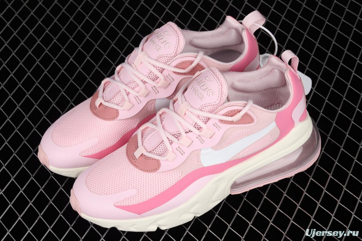 NIKE Air Max 270React new high frequency mesh hollowed-out half-palm air cushion running shoes CZ0364-600