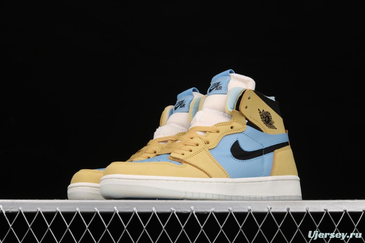 Air Jordan 1 Zoom CMFT Black Blue Yellow CT0978-900