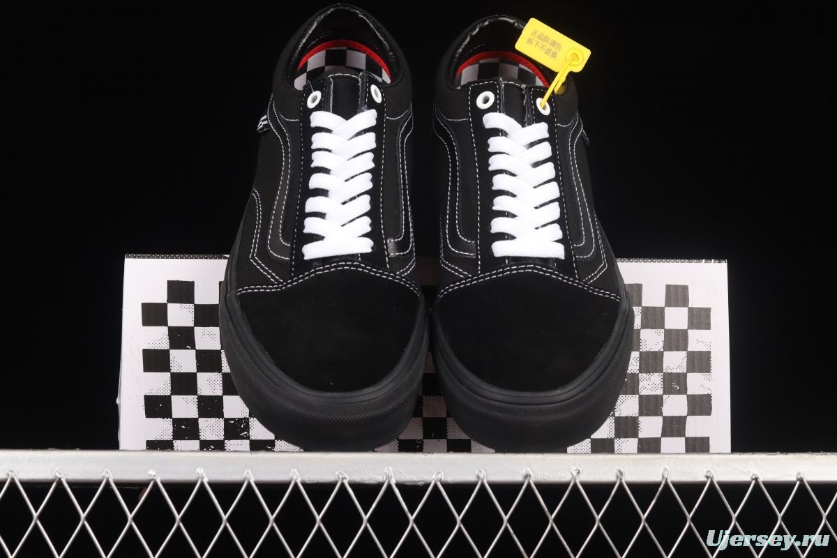 Vans Style 36 suede canvas spliced all-black low-top casual board shoes VN0A5FCBBLK