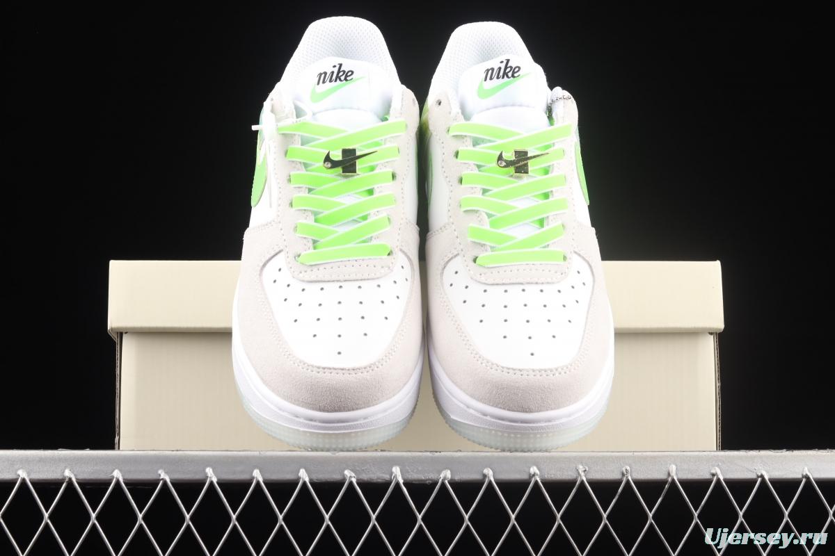 NIKE Air Force 1x 07 ESS video game 3D Apple green low-top casual board shoes DA8302-555