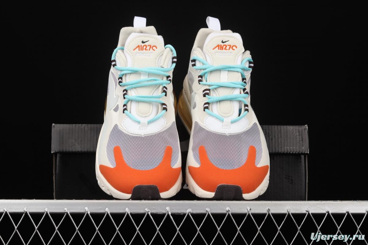 NIKE Air Max 270React high frequency mesh function half palm air cushion running shoes AT6174-200
